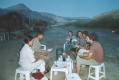 v. l: olia, bernd, schwarzer stuhl, chicagobrause, doro, holger, gunnar, dave